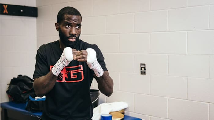 Terrell Gausha focused and ready to make a title run, Cleveland, Ohio on Sep 3, 2023. AMANDA WESTCOTT/SHOWTIME.
